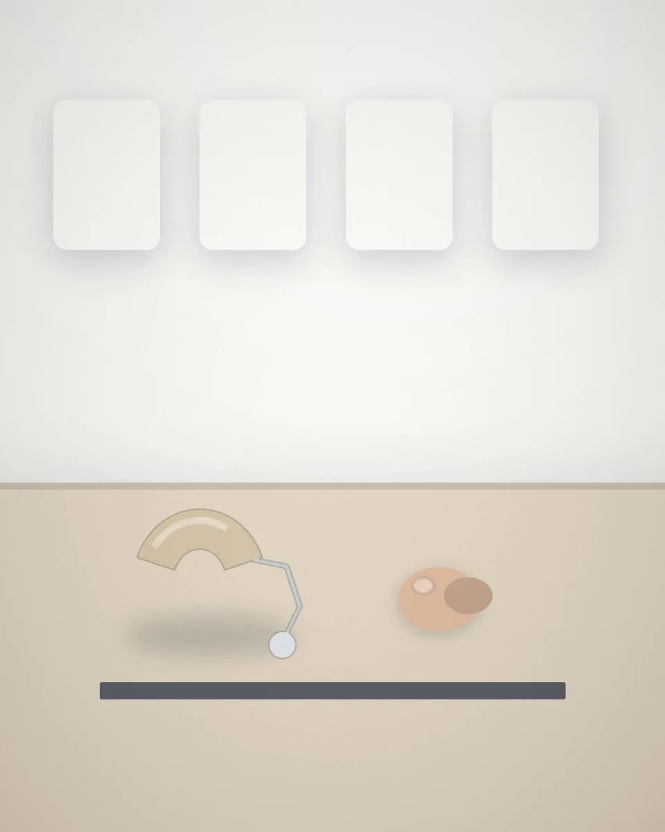 Petit laboratoire d'entretien des appareils auditifs avec outils et appareils en cours de nettoyage