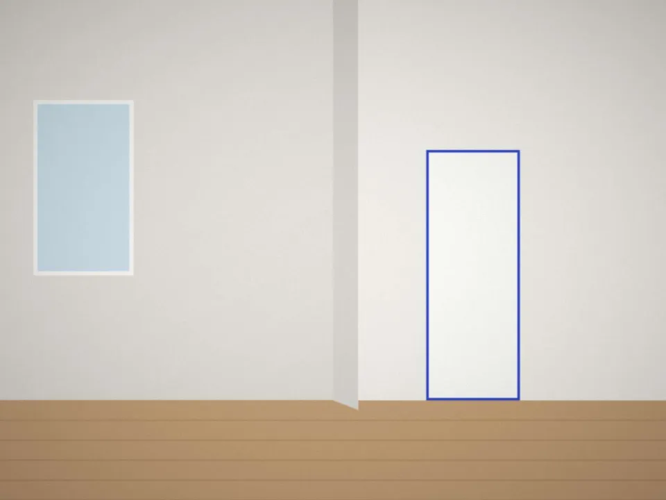 Nouvelle cloison en plaques de plâtre avec bloc-porte