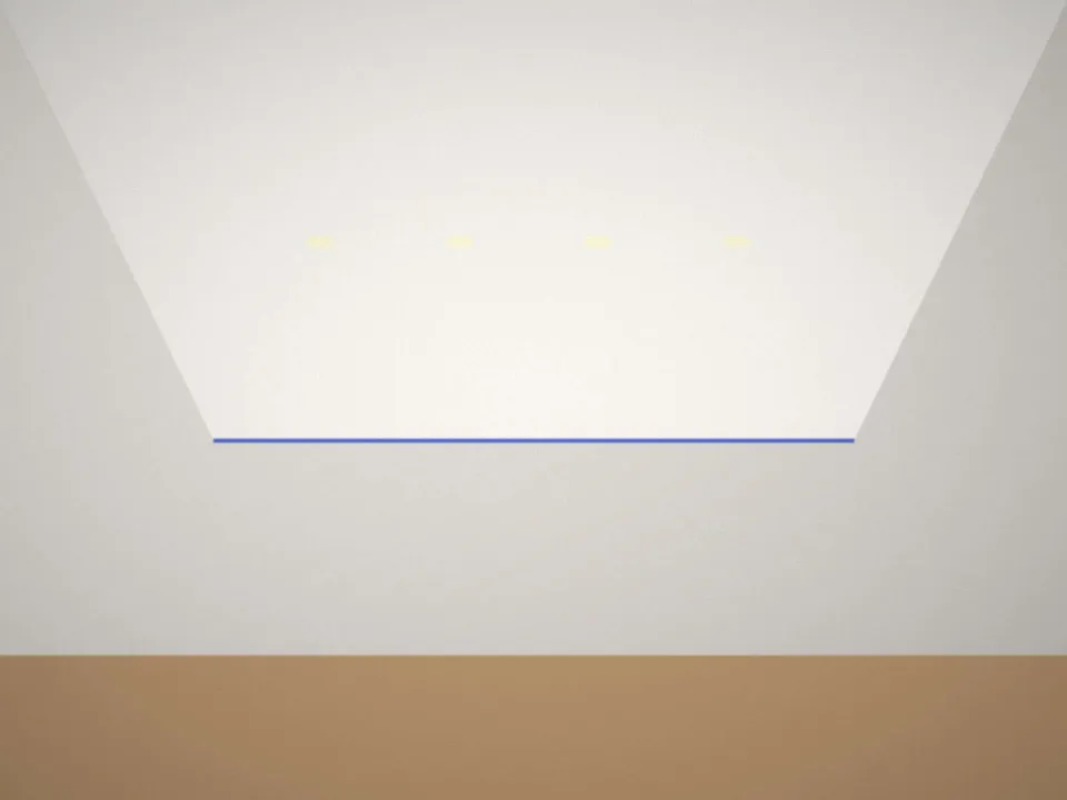 Plafond suspendu neuf avec spots encastrés