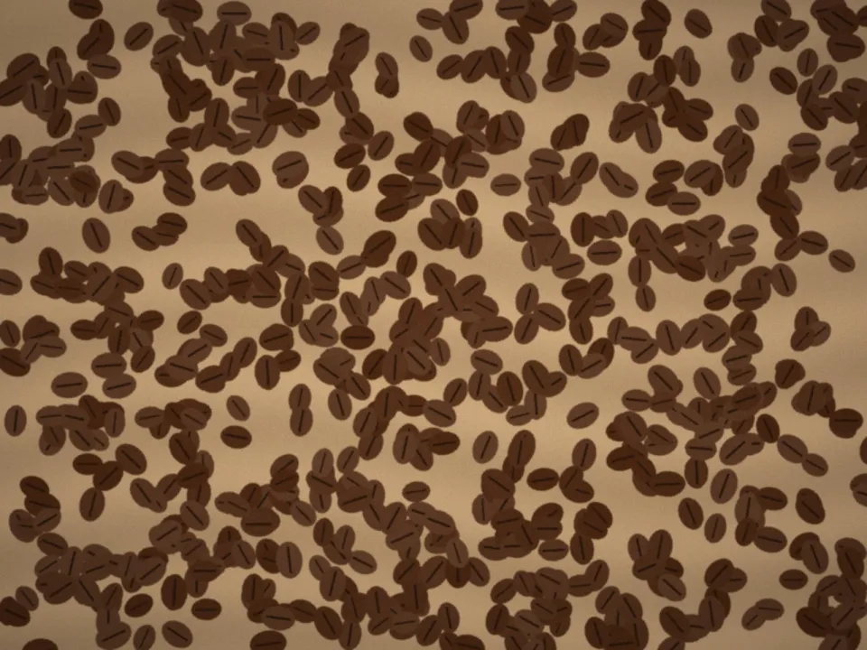 Grains de café fraîchement torréfiés