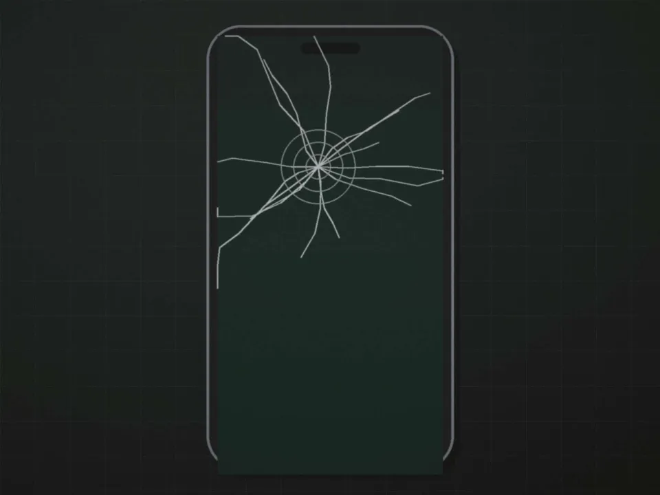Avant : Écran fissuré remplacé en une heure (exemple)