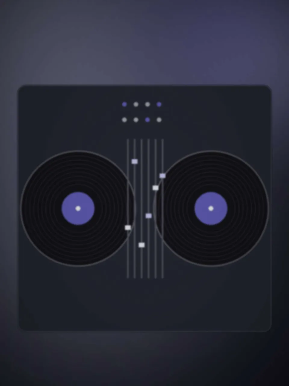 Platines et table de mixage vues de dessus pendant une soirée