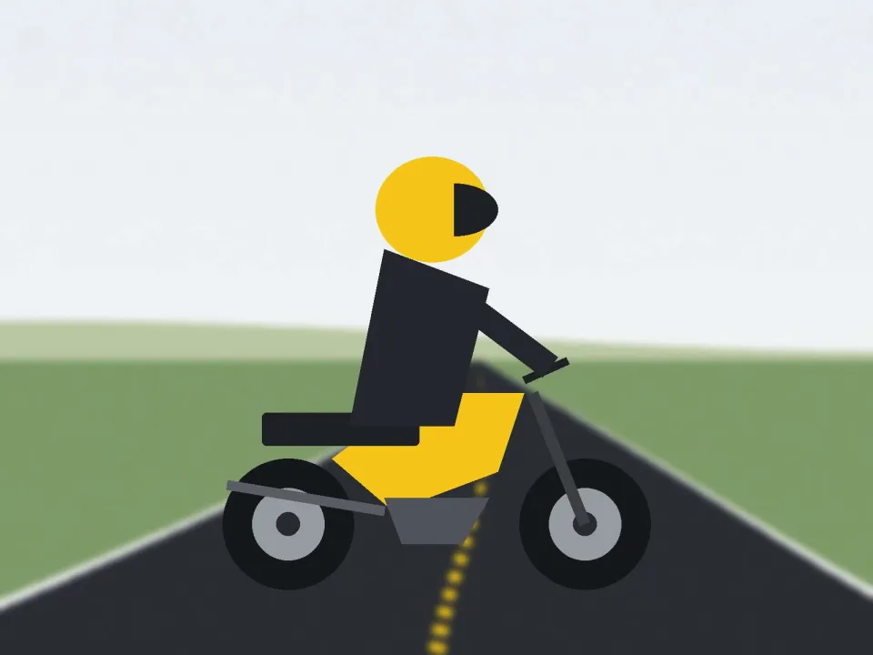 Moto 125 cm³ conduite par un titulaire du permis B