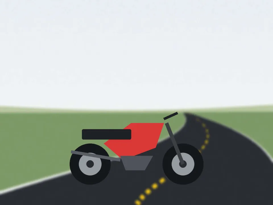 Moto A2 de la moto-école, garée
