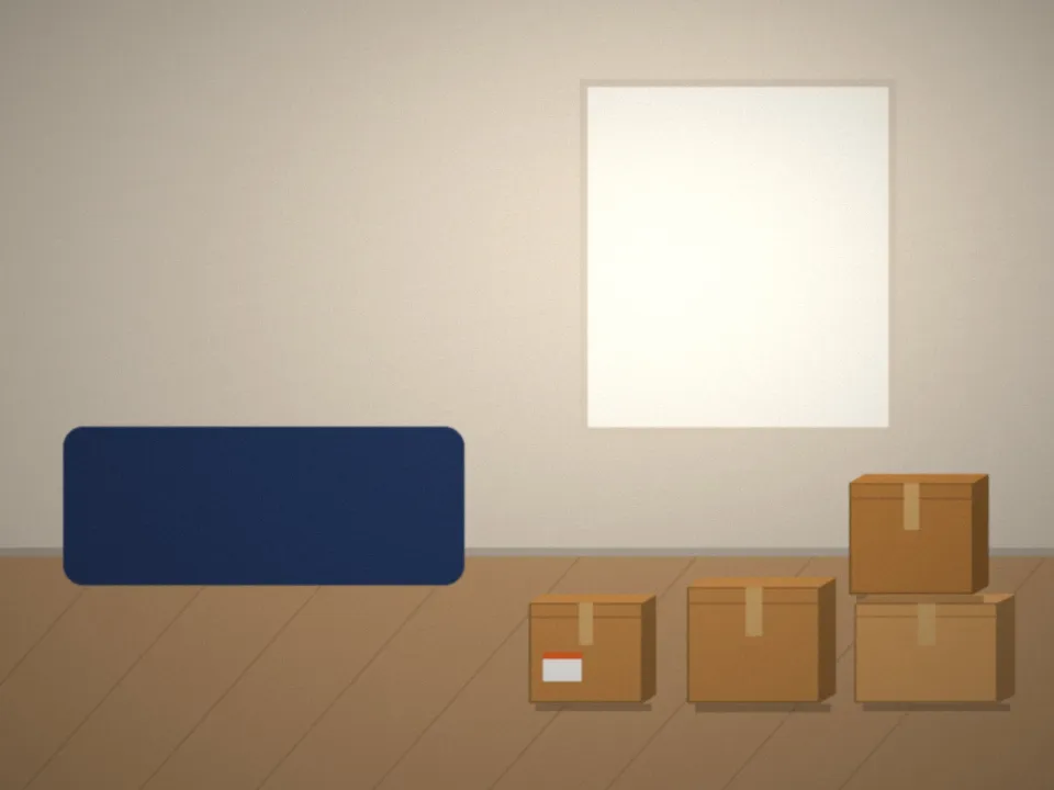 Famille qui reçoit ses cartons dans son nouveau logement