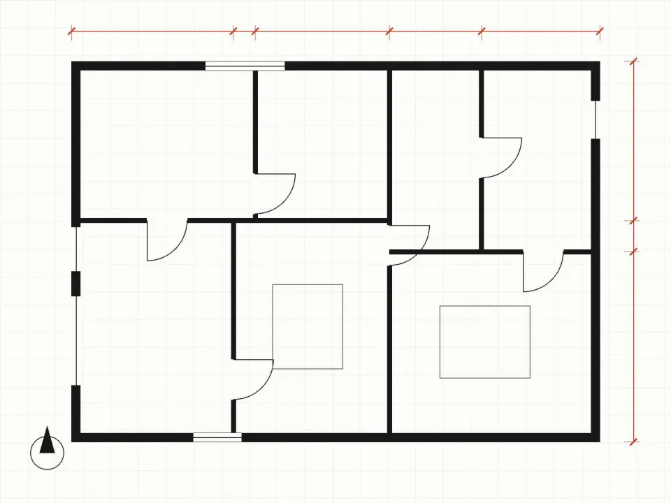 Plan du rez-de-chaussée du projet Extension E.