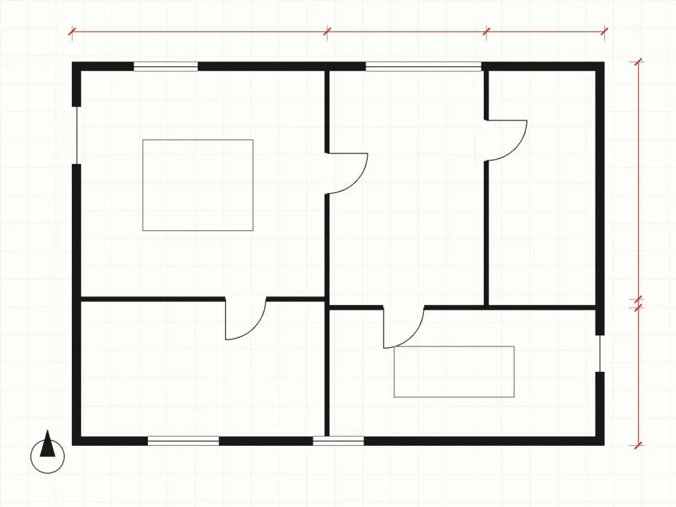Plan du rez-de-chaussée du projet Atelier R.