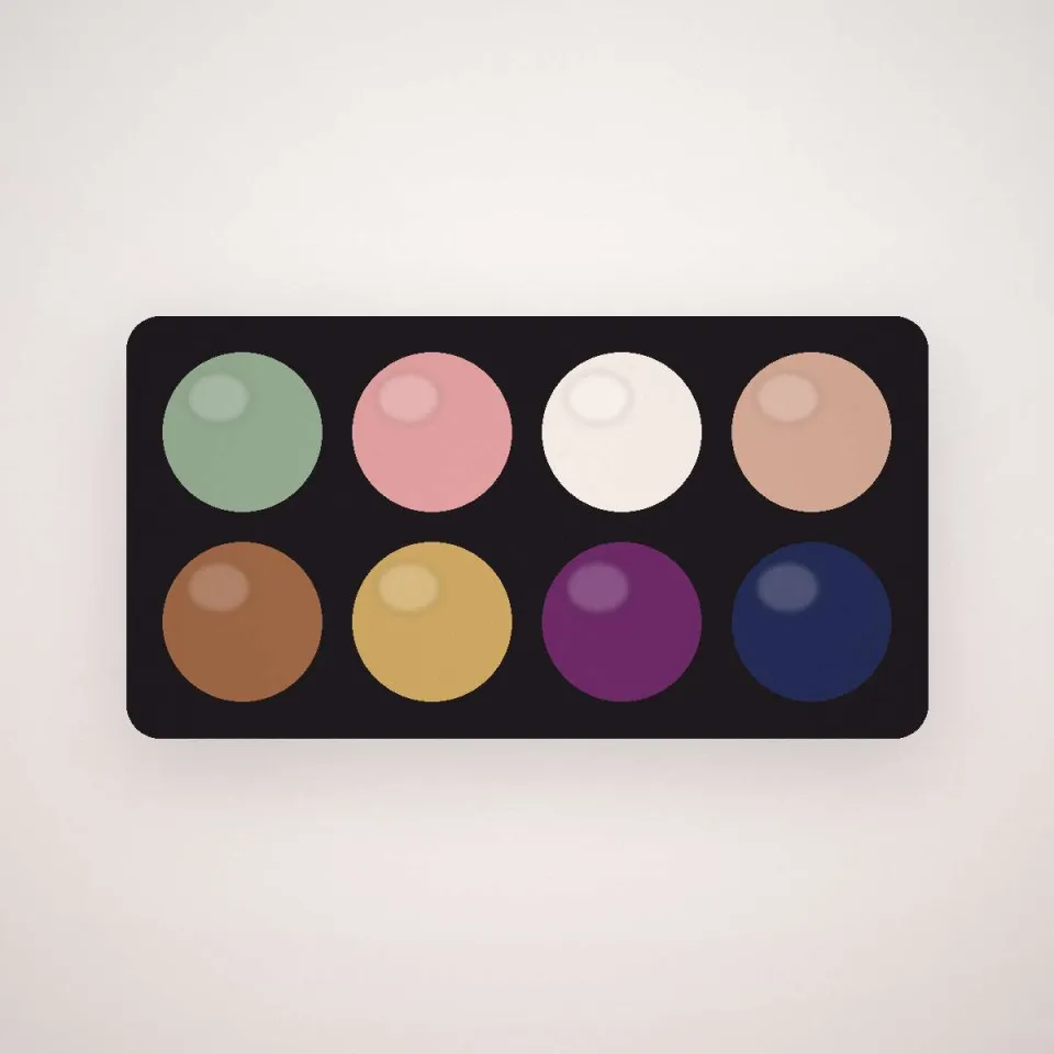 Palette douce pour un cours d'auto-maquillage