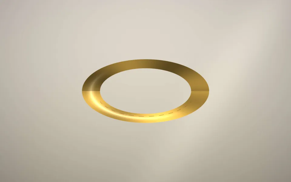 Anneau d’or en cours de gravure à la main