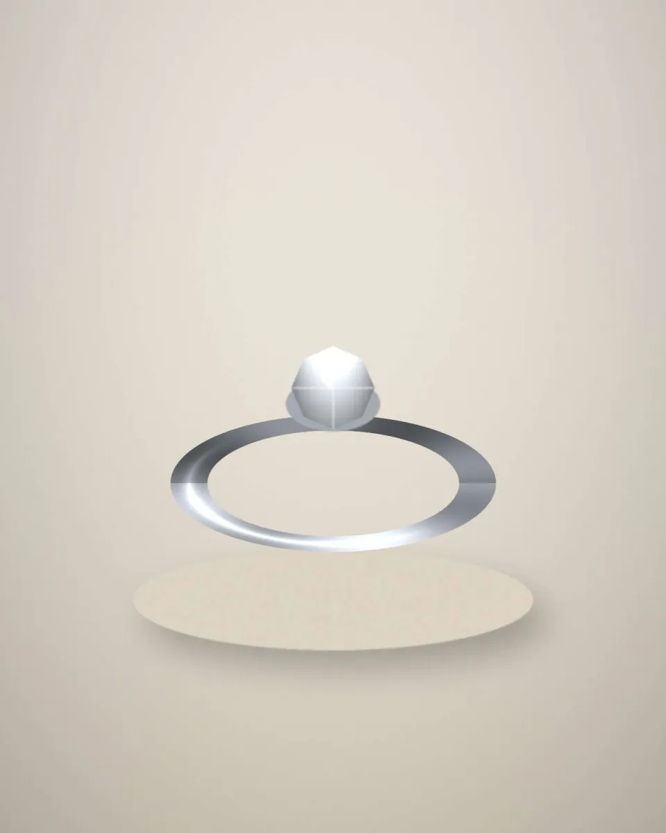 Bague ancienne en platine sertie d’un diamant taille ancienne