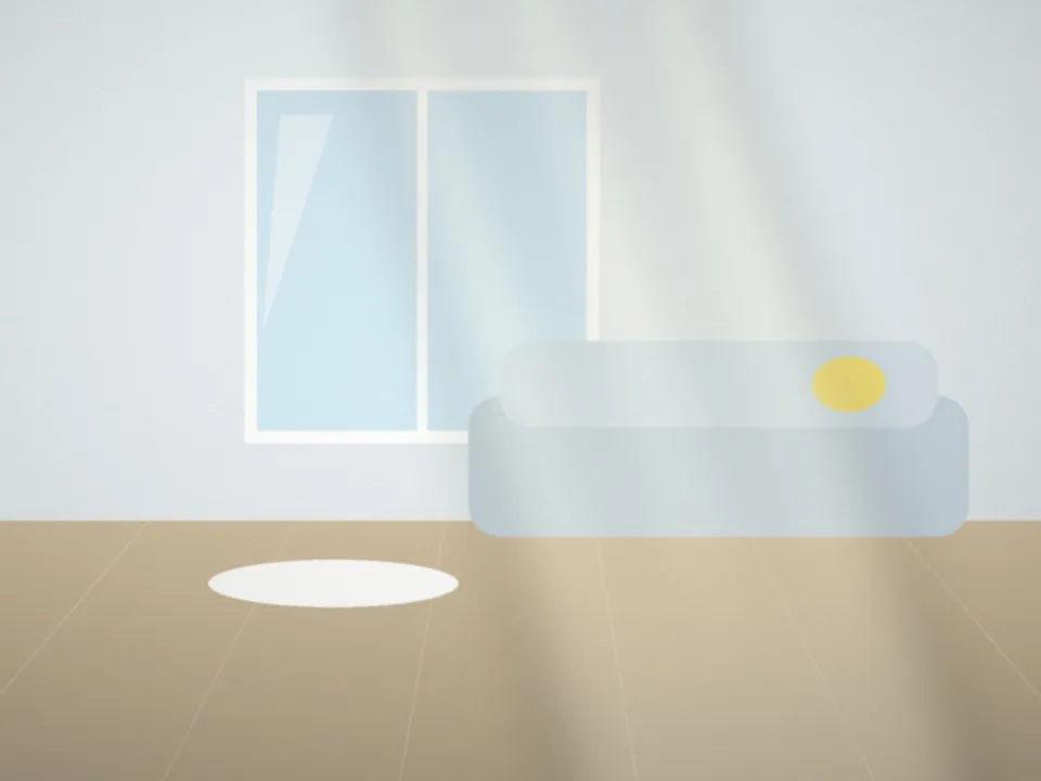 Séjour d'un appartement propre et lumineux