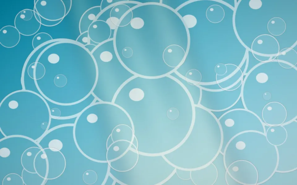 Mousse et bulles de savon en gros plan