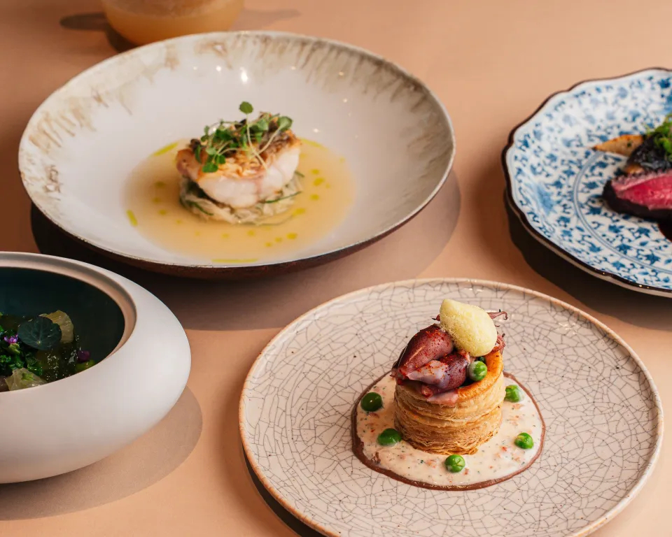 Assiettes du menu dégustation