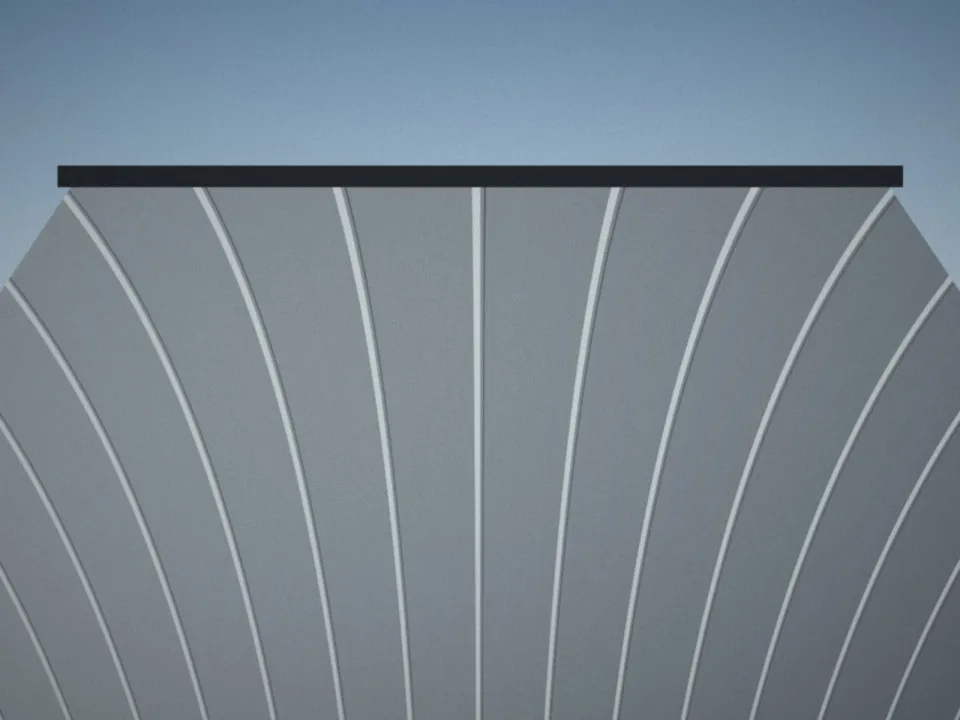 Toiture d'une extension en zinc à joints debout