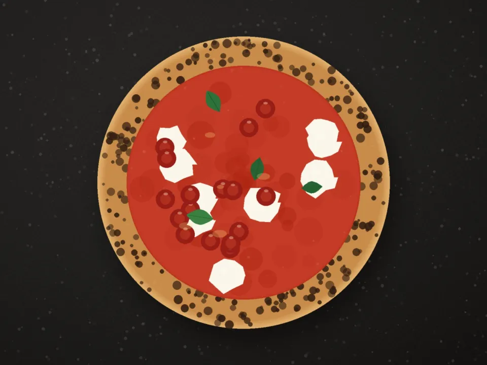 Pizza à la nduja et aux tomates cerises