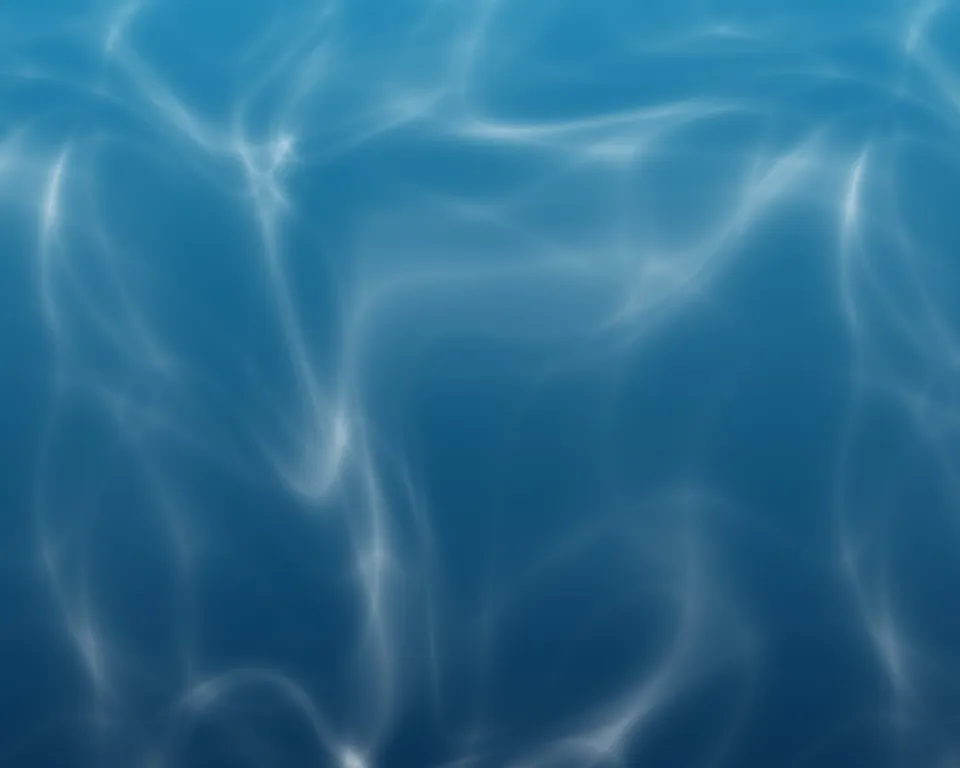 Eau bleu profond et jeux de lumière