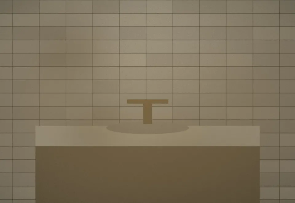 Avant : Salle d'eau adaptée et accessible