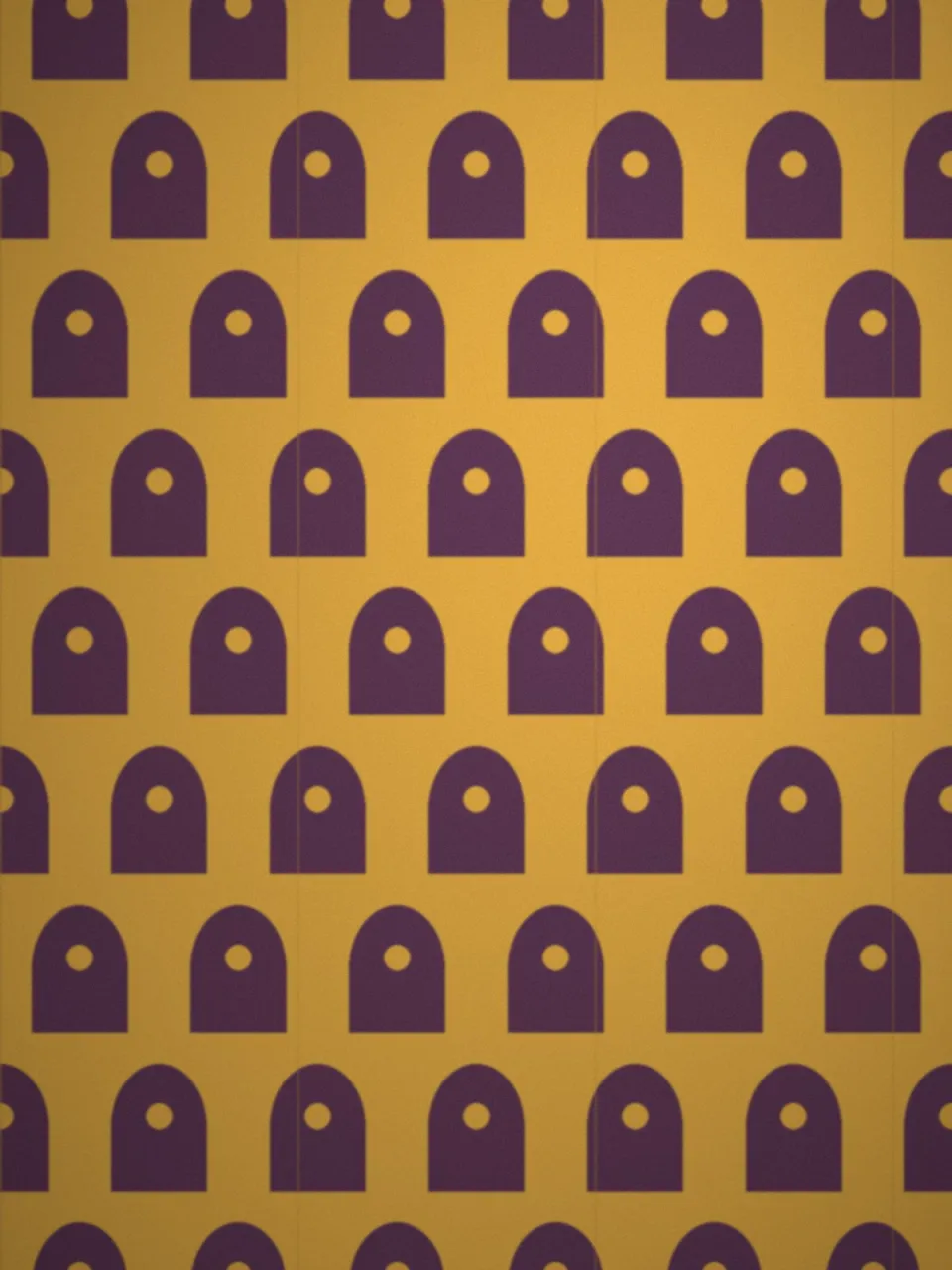 Papier peint ocre et aubergine