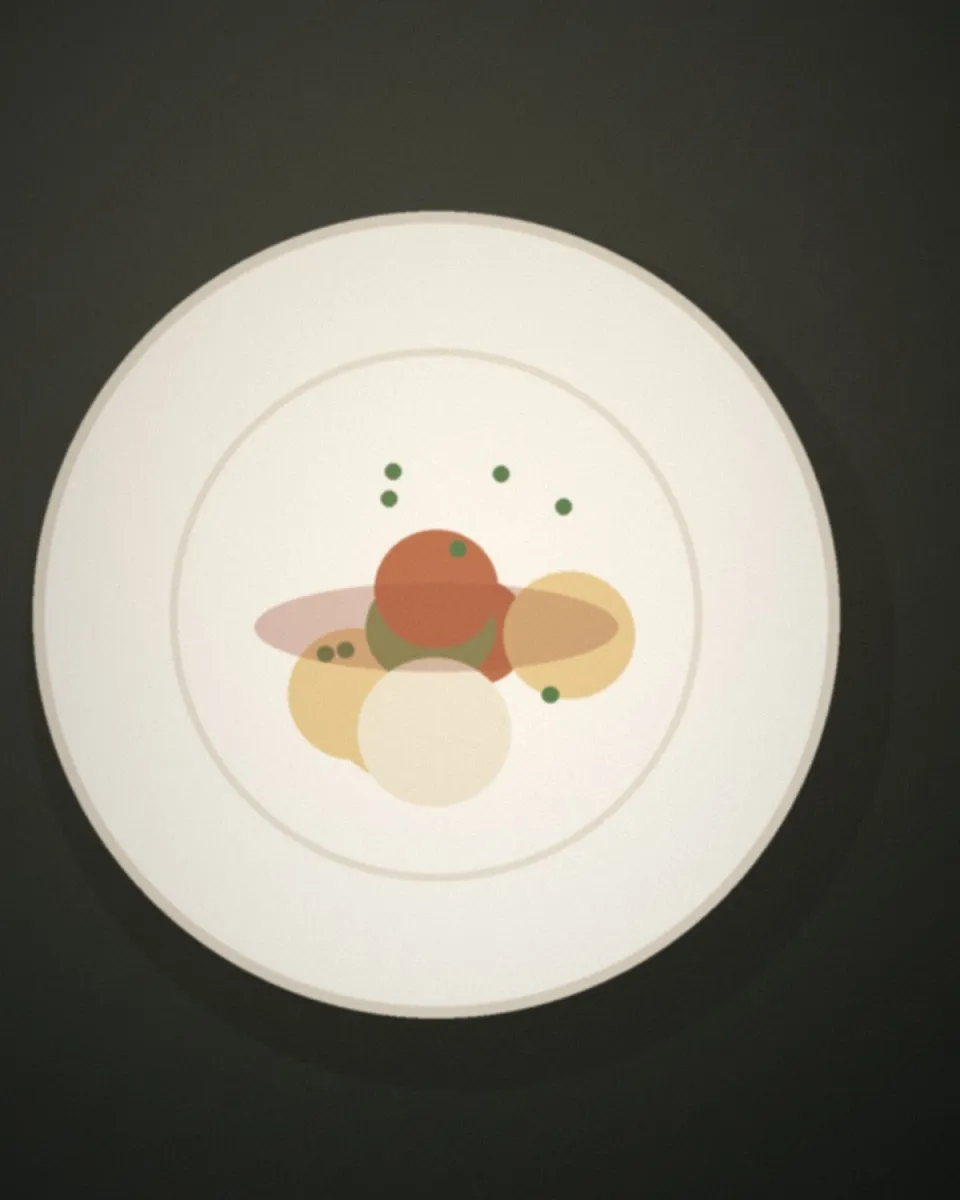 Assiette du menu dégustation