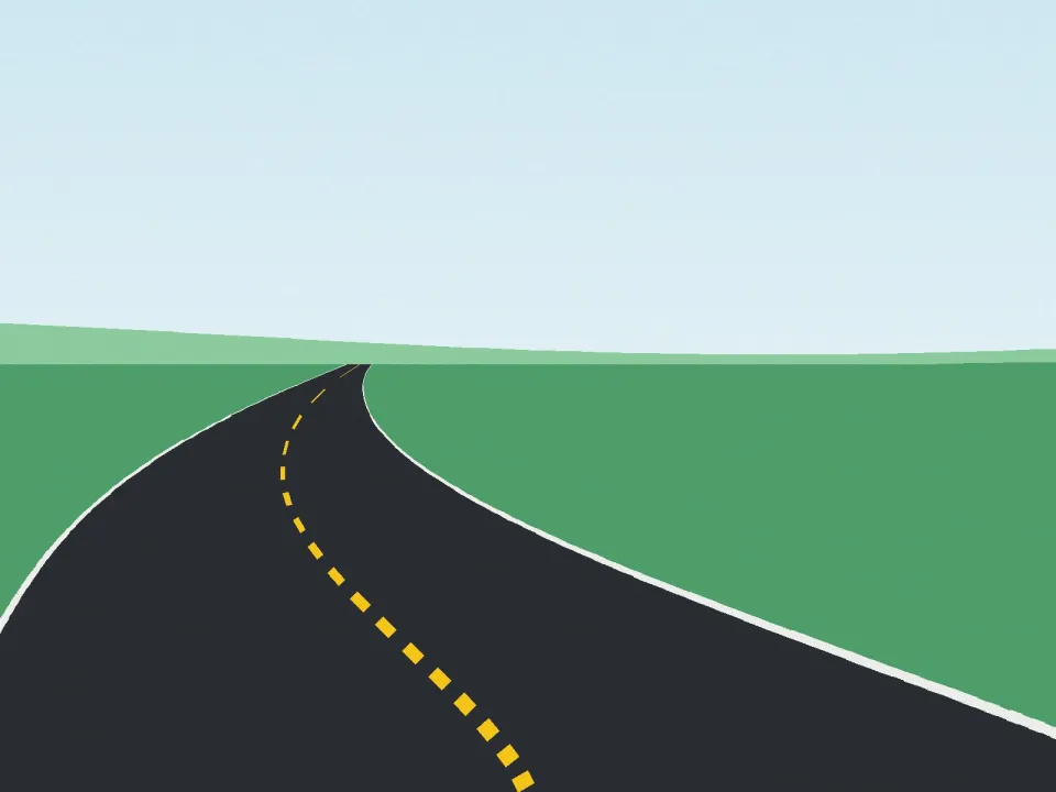 Voiture-école sur une route dégagée