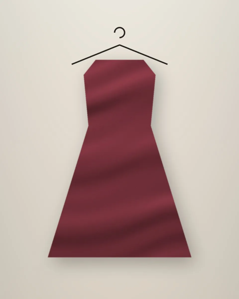 Robe bordeaux sur cintre