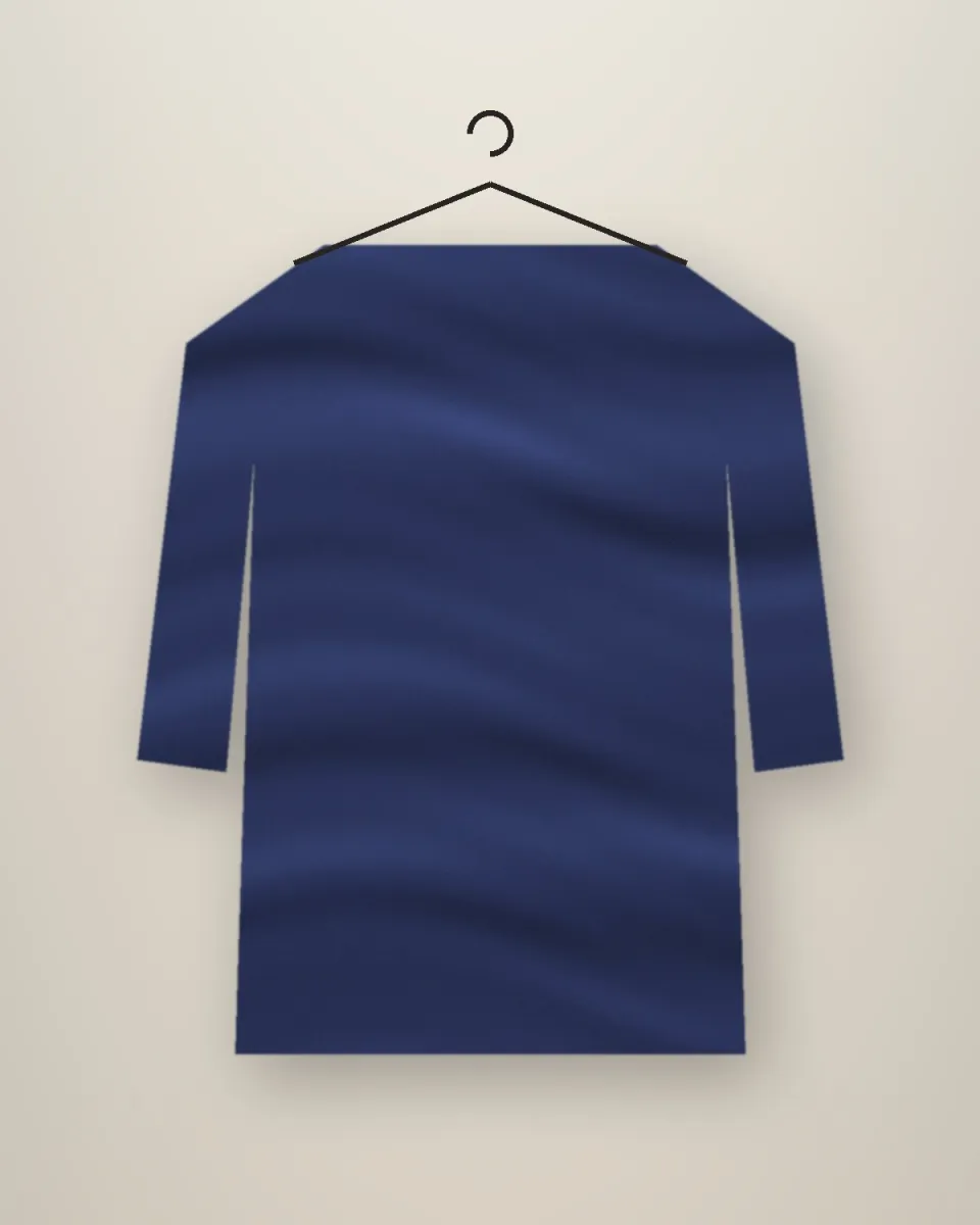 Veste courte en toile indigo sur cintre