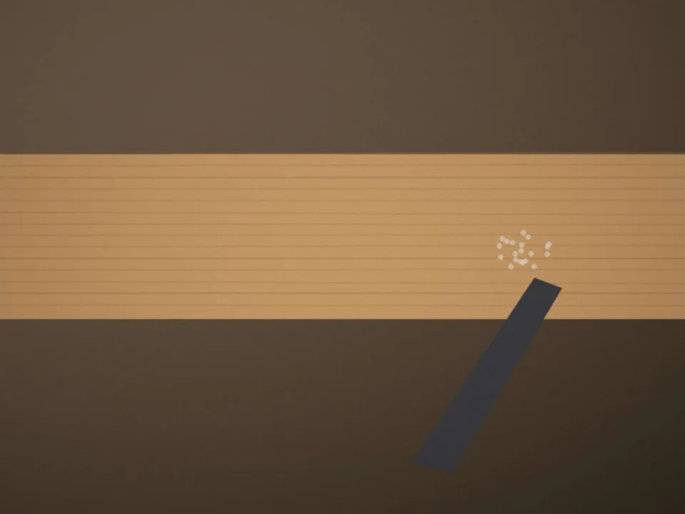 Traitement d'une poutre de charpente par pulvérisation