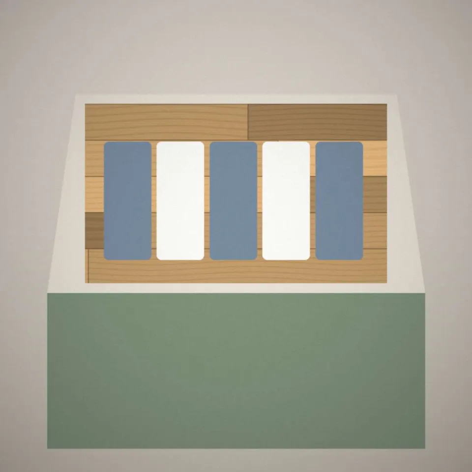 Tiroir intérieur avec range-couverts en bois
