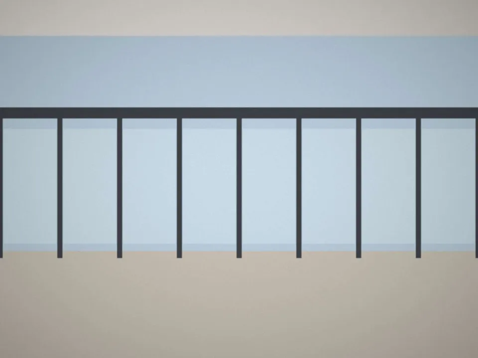 Après : Balcon rouillé, garde-corps neuf