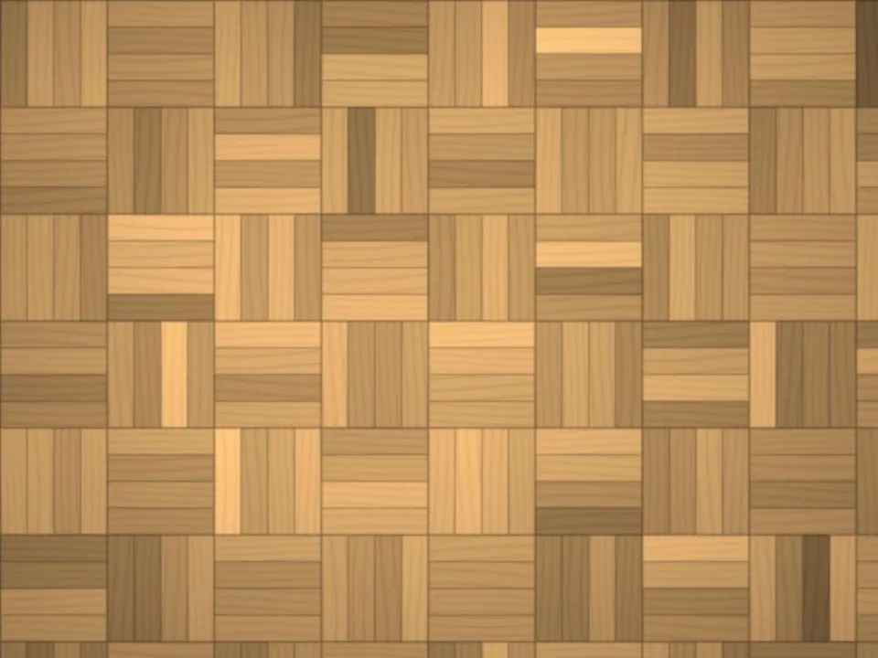 Parquet mosaïque posé en damier