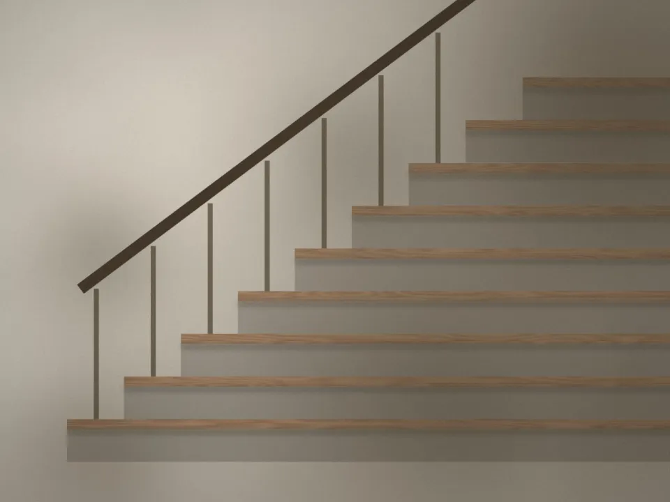 Avant : Escalier des années 70 transformé