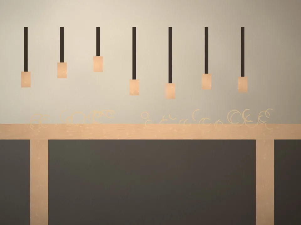 Outils à main accrochés au mur de l'atelier