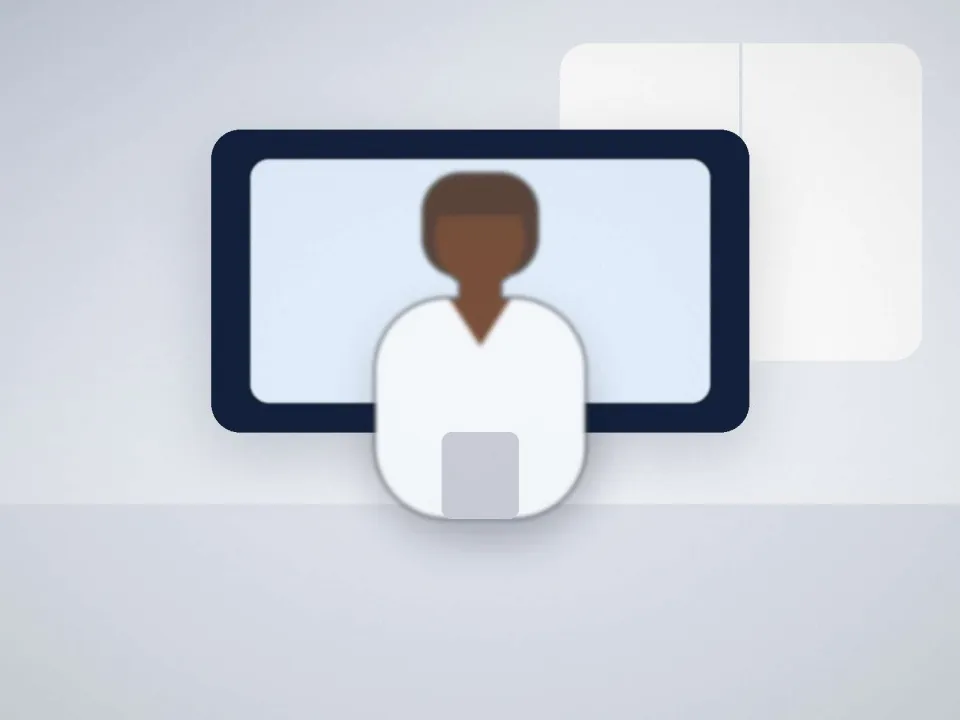 Médecin en téléconsultation devant un ordinateur portable