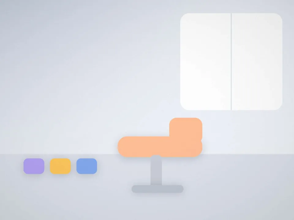 Coin enfants du cabinet avec petits fauteuils colorés