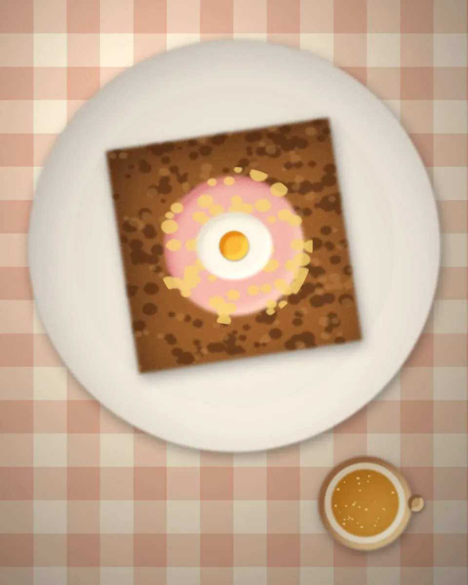 Galette complète servie avec une bolée de cidre