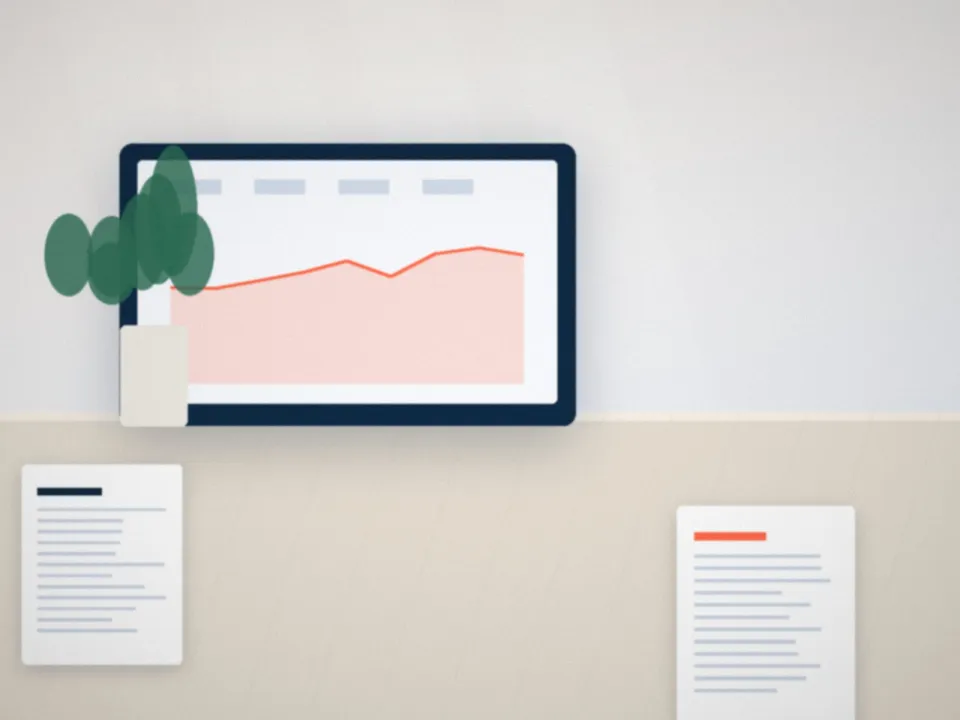 Tableau de bord de gestion affiché pendant un rendez-vous