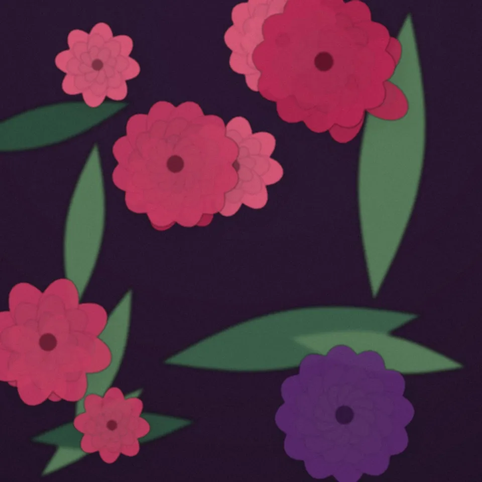 Bouquet rouge profond et prune