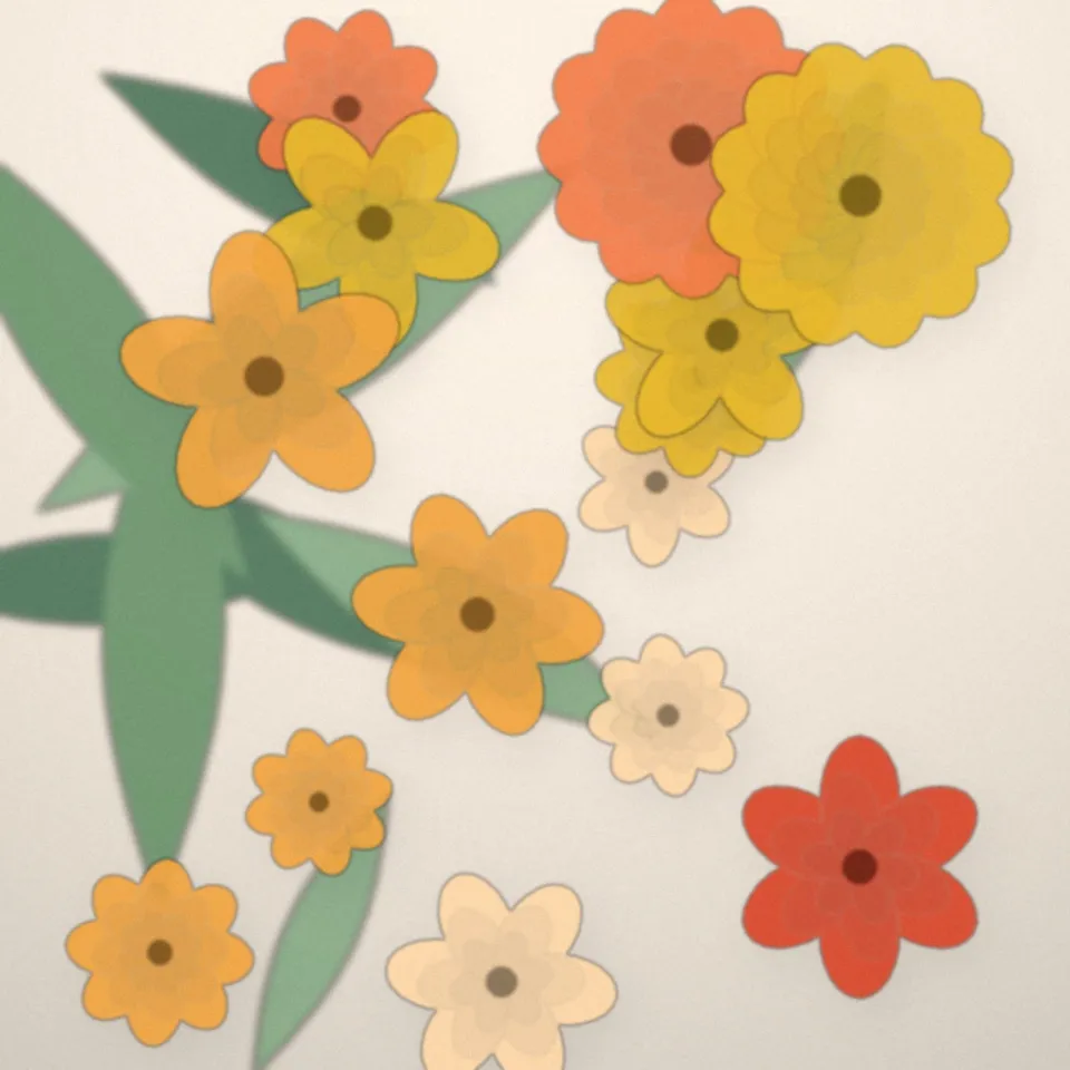 Bouquet solaire orange et jaune