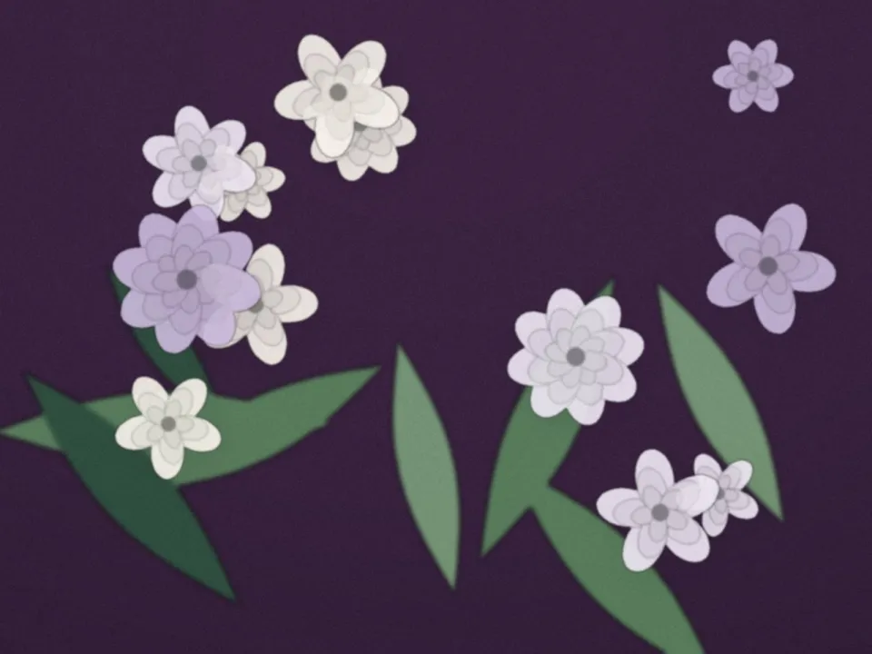 Composition de deuil sobre en fleurs claires