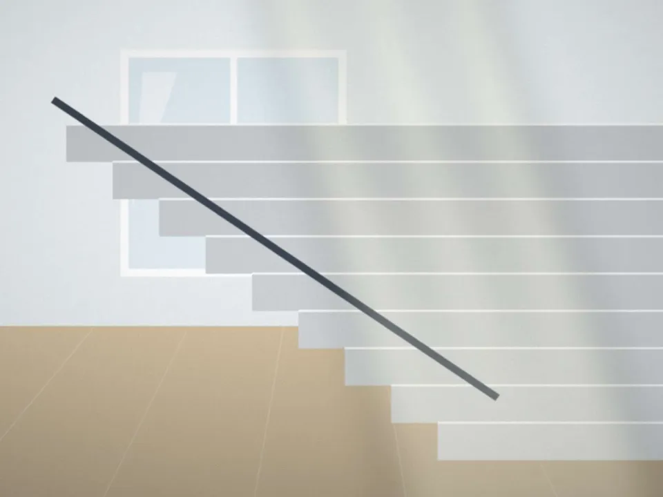 Cage d'escalier et caves d'un immeuble entretenu