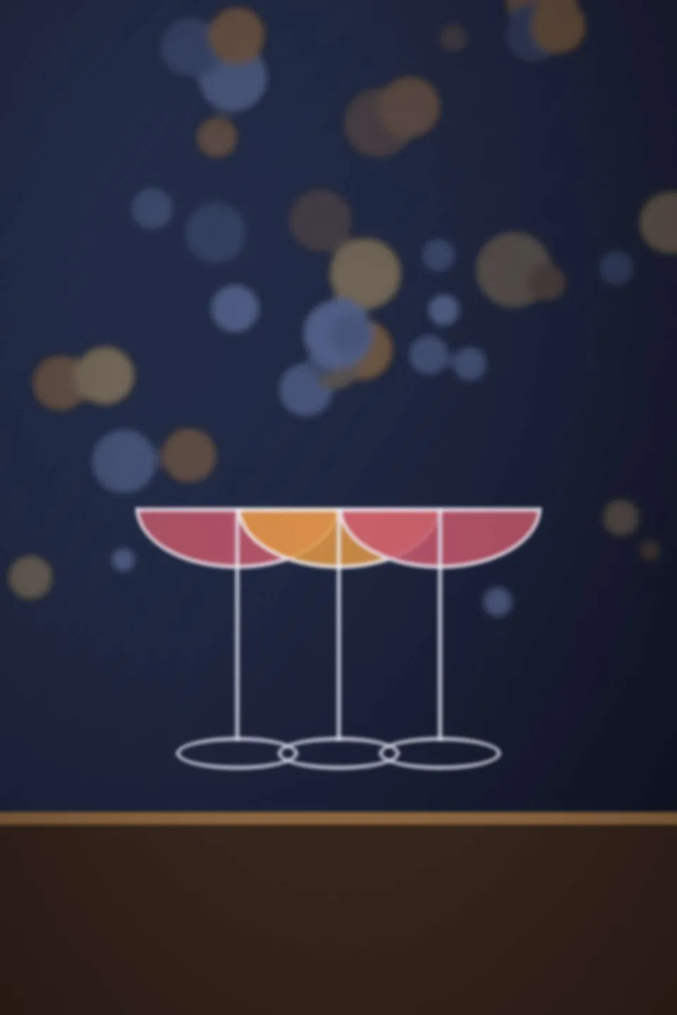 Groupe d'amis trinquant au bar lors d'une soirée privatisée