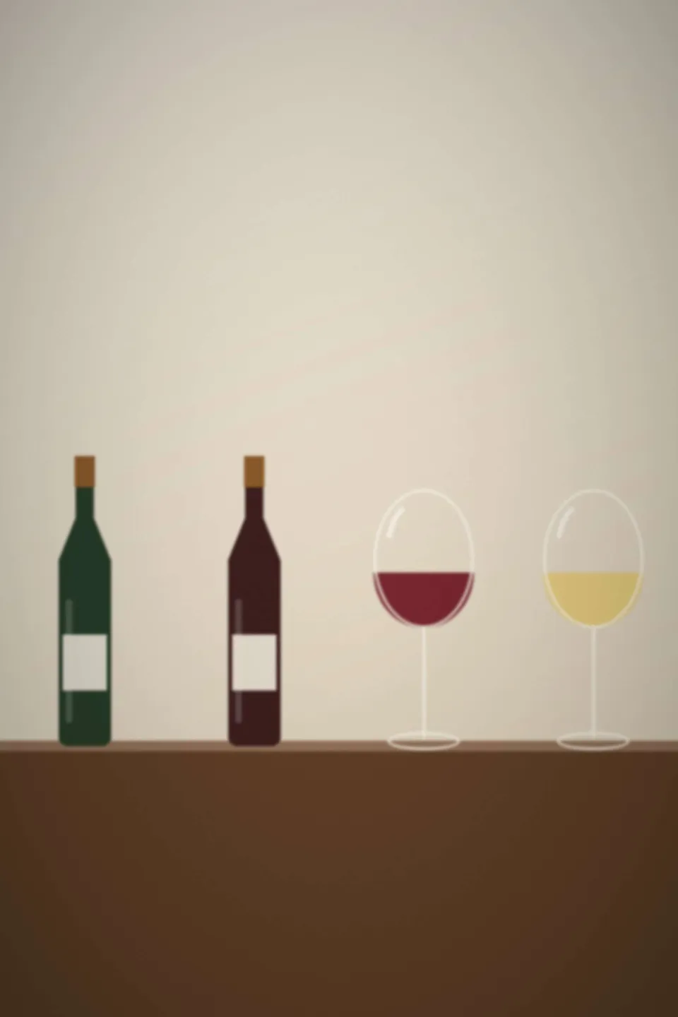 Deux bouteilles et deux verres préparés pour un conseil d'accord