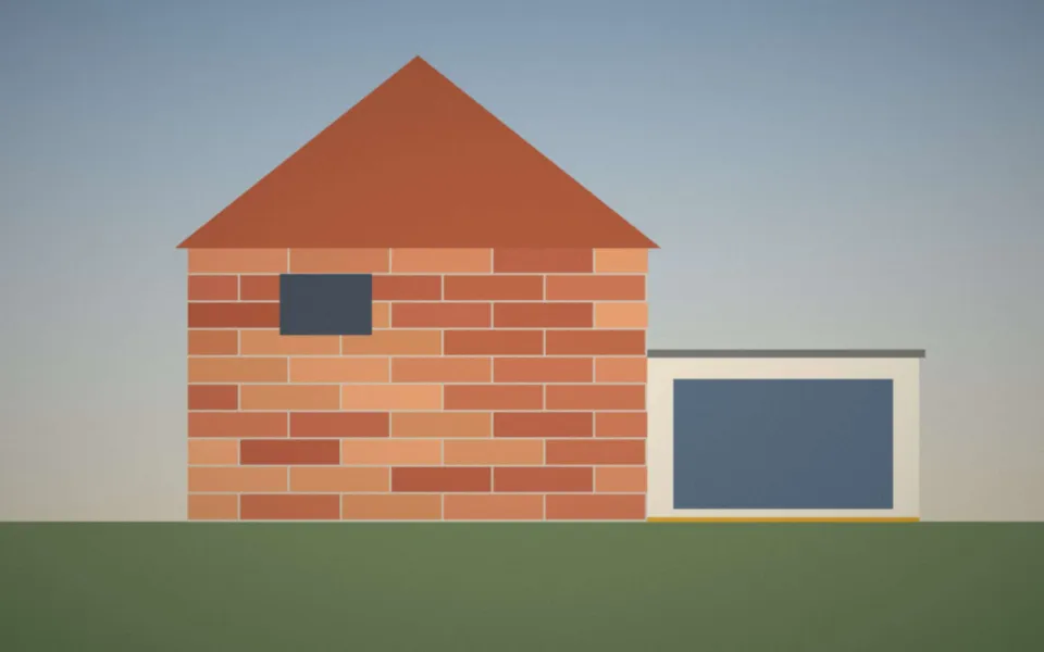 Maison en brique et son extension terminée