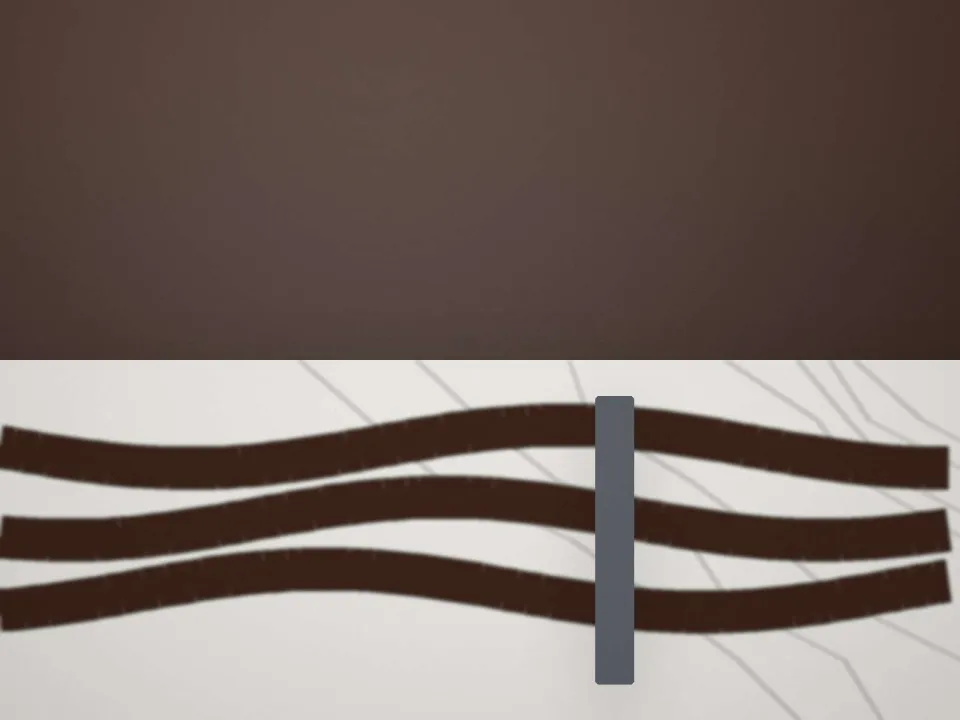 Le marbre du laboratoire, chocolat noir en cours de tempérage